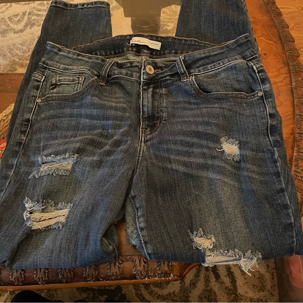 KanCan Estilo distressed denim skinny jeansā size 14